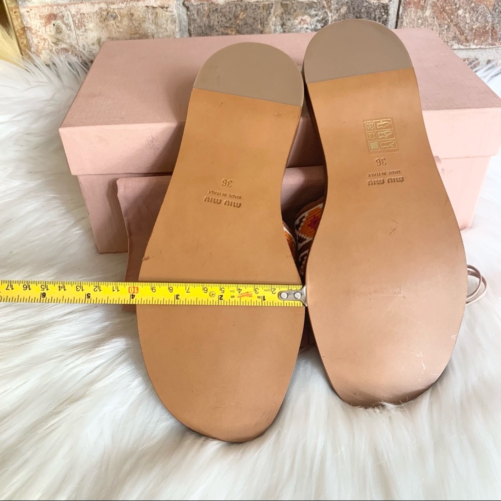 MIU MIU Calzature Donna Embroidery Slide Sandal 6 - Picture 10 of 15